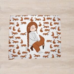 Fillette avec un renard