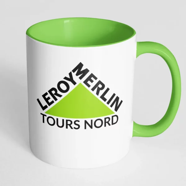 Mug avec intérieur et anse vert clair